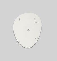 Middle of Nowhere Miller Pool Mirror, Bright White, 70 x 85cm - reverse showing fixings