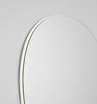 Middle of Nowhere Miller Pool Mirror, Bright White, 70 x 85cm - corner detail