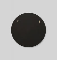 Middle of Nowhere Miller Round Mirror, Black - reverse showing fixings