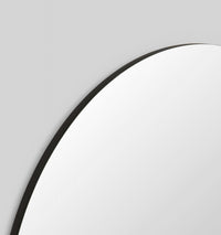 Middle of Nowhere Miller Round Mirror, Black - frame detail