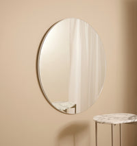 Middle of Nowhere Miller Round Mirror, Bright White - styled in situ