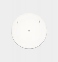 Middle of Nowhere Miller Round Mirror, Bright White - reverse showing fixings