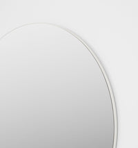 Middle of Nowhere Miller Round Mirror, Bright White - frame detail