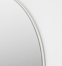 Middle of Nowhere Miller Round Mirror, Bright White - matte finish detail