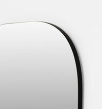 Middle of Nowhere Miller Square Mirror, Black - corner detail