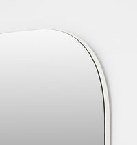Middle of Nowhere Miller Square Mirror, Bright White - corner detail