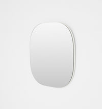 Middle of Nowhere Miller Square Mirror, Bright White - frame profile