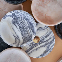 Black Blaze Trays Black Blaze - Linea Small Marble Dish, Calacatta Viola