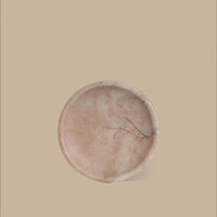 Black Blaze Linea small round pink marble dish with smooth edges for serving or display