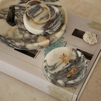 Black Blaze Trays Black Blaze - Linea Small Marble Dish, Calacatta Viola