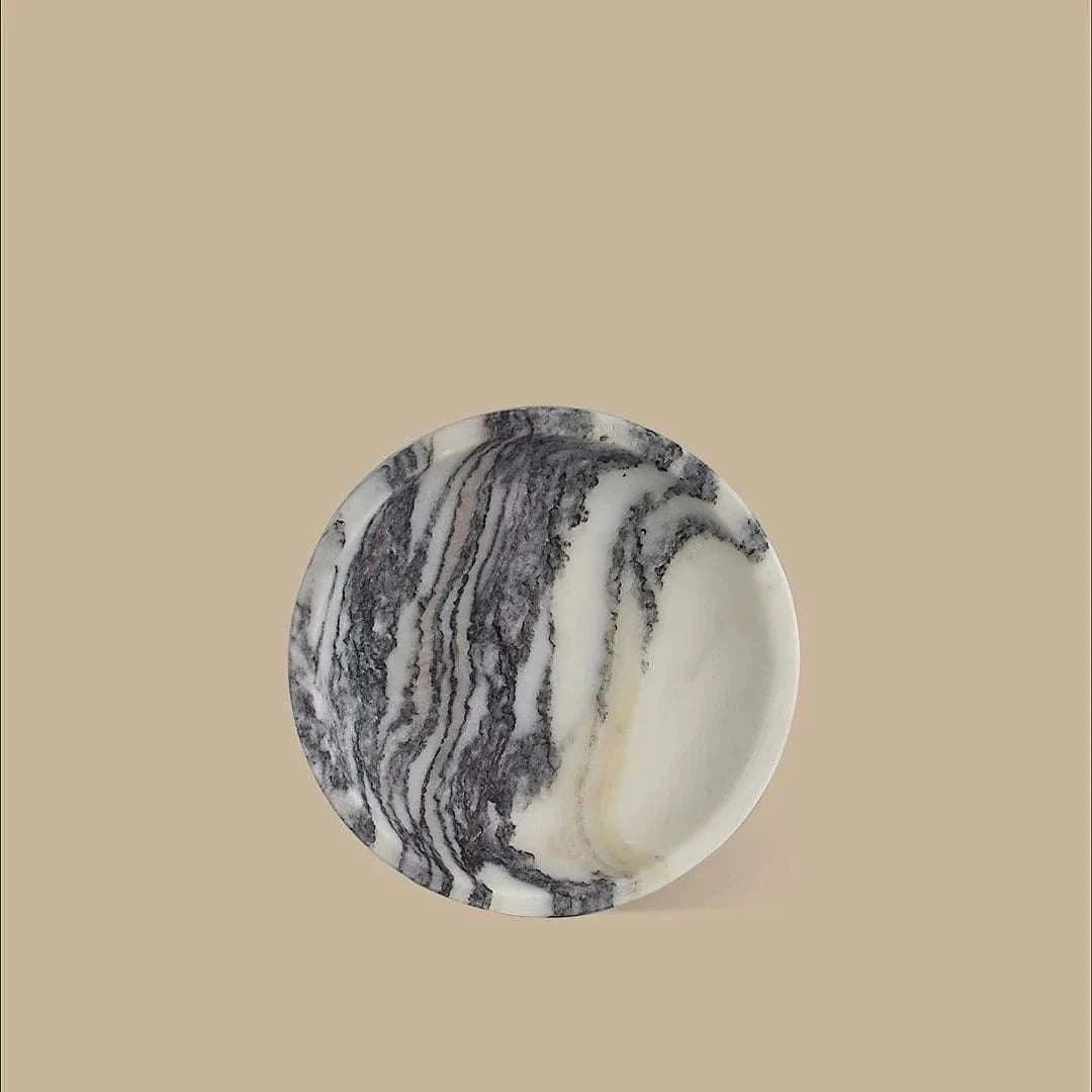 Black Blaze Trays Black Blaze - Linea Small Marble Dish, Calacatta Viola