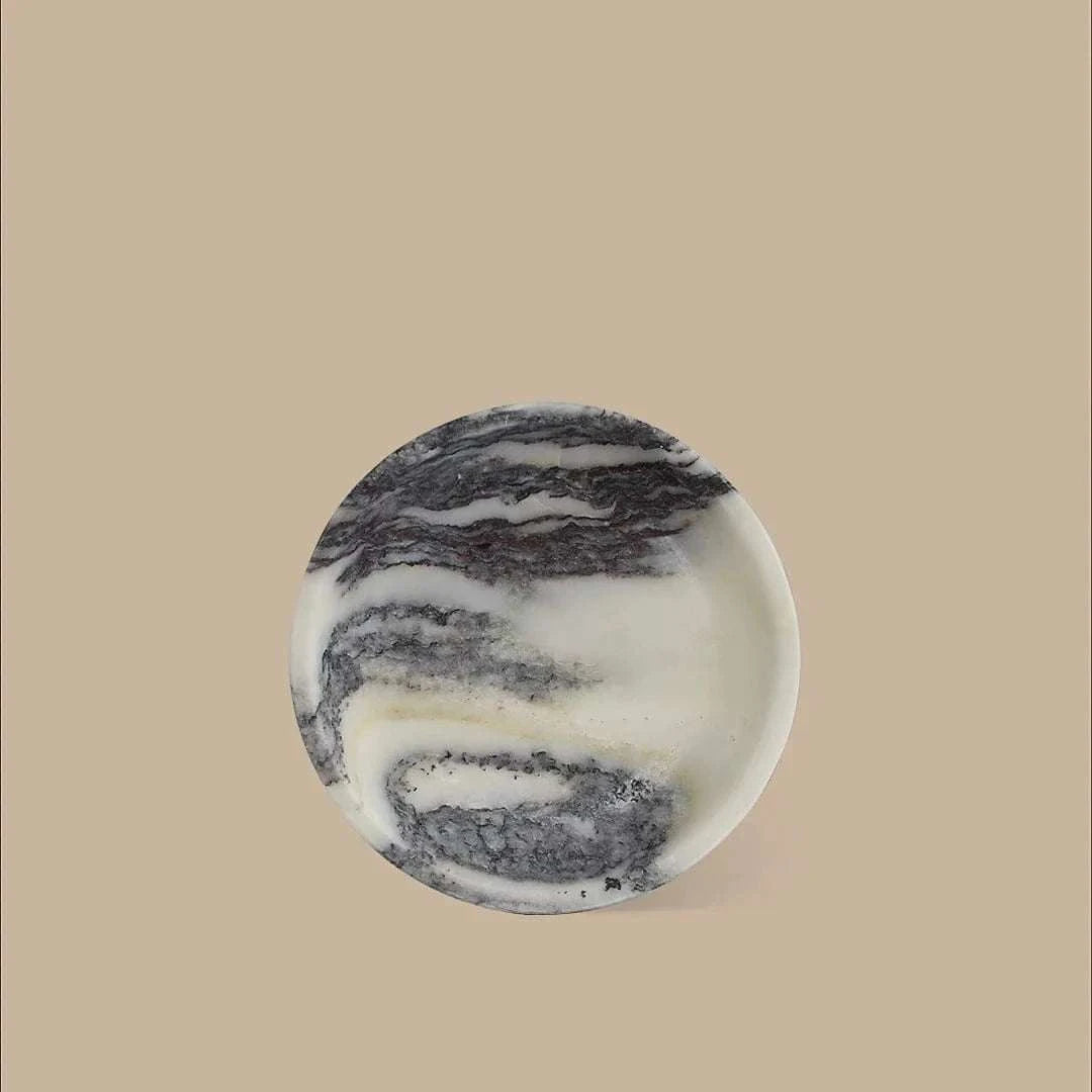 Black Blaze Trays Black Blaze - Linea Small Marble Dish, Calacatta Viola