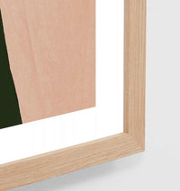 Middle of Nowhere Modern Posy Dark 5 floral print framed in oak with white border