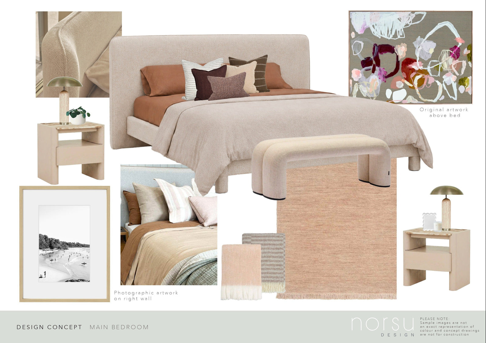 Bedroom concept board