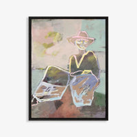 Marcia Priestley Chaps limited edition canvas print in black stained timber frame