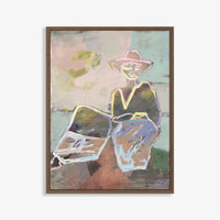 Marcia Priestley Chaps limited edition canvas print in mocha stained timber frame