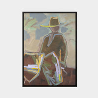 Marcia Priestley Chaps Dust Palm limited edition canvas print in black stained timber frame