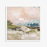 Blue Mountains in white stained timber frame