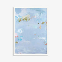 Sea Bleu in white stained timber frame