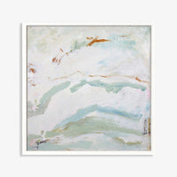 Marcia Priestley Sea Haze limited edition canvas print in white stained timber frame