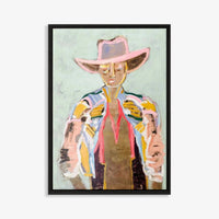 Sombrero in black stained timber frame