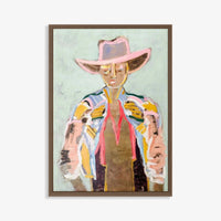 Sombrero in mocha stained timber frame