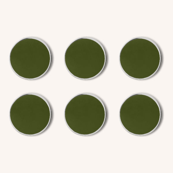 Mustard Made The Buttons magnetic hooks in Olive