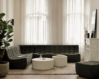Ethnicraft Sofa N701 - 3 Seater - Moss Eco, styled in a room setting
