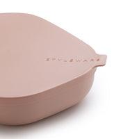 Snap-tight seal detail on Blush nesting tray