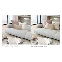 Virtual styling service by norsu DESIGN edit offering curated cushion combinations for sofas or beds