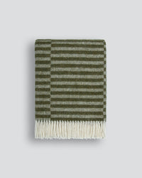 Baya Noah Throw in Olive - front view