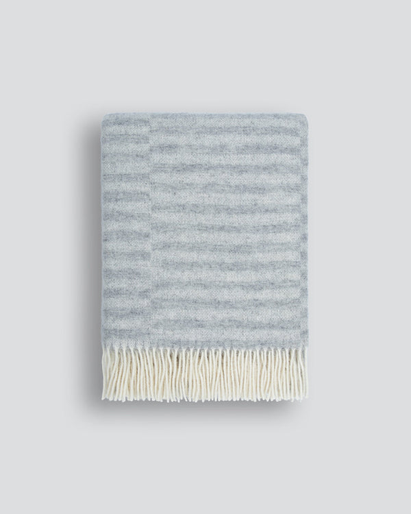 Baya Noah Throw in Silver - front view