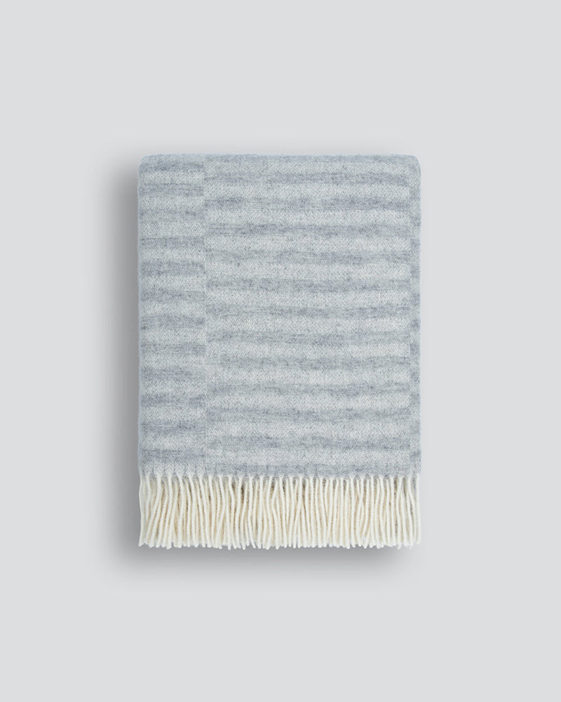 Baya Noah Throw in Silver - front view