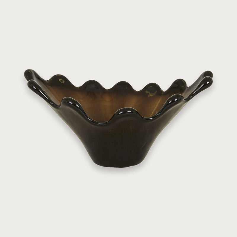 GlobeWest Boden Juniper Bowl Dark Amber on norsu grey