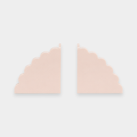 norsu Studio Acrylic Scalloped Bookends in Blush — set of two clear acrylic cloud bookends