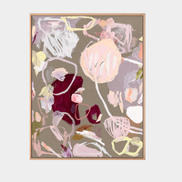 Oak framed Rebecca Koerting Untamed Energy fine art canvas print 80x100cm