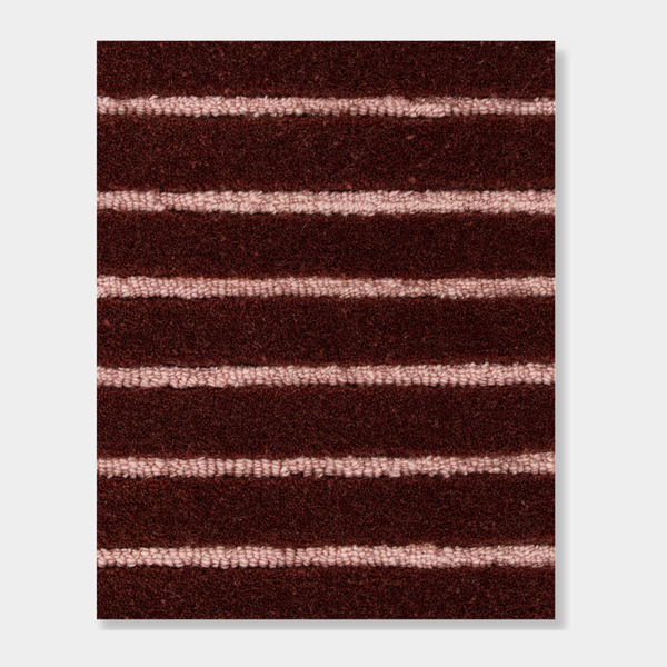 Baya Marlow Floor Rug in wine color with 100% New Zealand wool hand-tufted pile