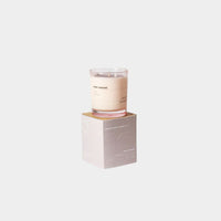 Grace and James Saint Honoré scented candle with saffron, amberwood, fir, 80-hour burn, double wick, eco-friendly soy wax