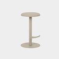 GlobeWest Plum Swivel Barstool - Lustrell Aura Natural - Matt Cashmere