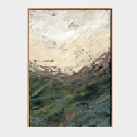 Prudence De Marchi ARCADIA fine art canvas print "Finding The Way" with abstract landscape in earthy tones and soft pastels on high-quality canvas