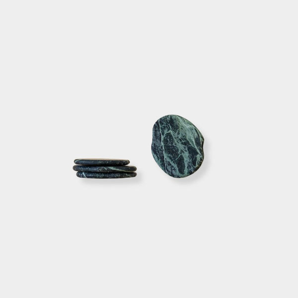 CoTheory Anchor Stone Coasters Verde Alpi set of four protecting surfaces with calm, sturdy design