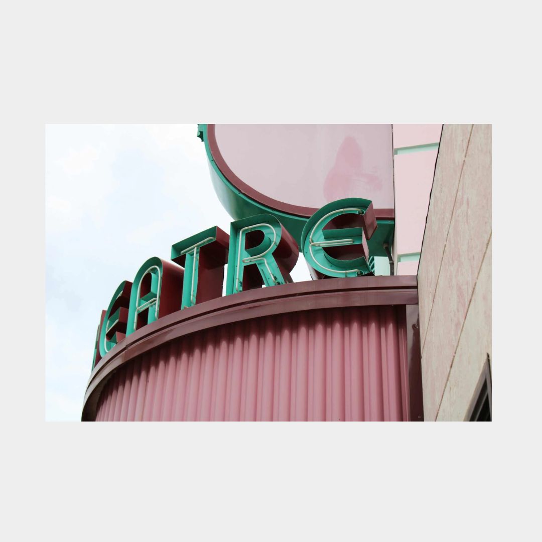 Theatre print wall art available in various sizes and styles, including framed and unframed options on premium fine art paper
