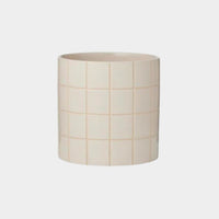 Boyd Ceramic Tile Pot - Ivory
