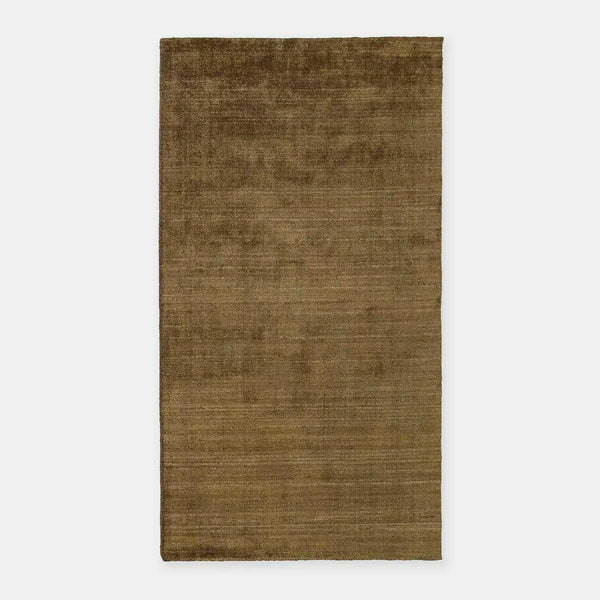 Olive hand-woven GlobeWest Tepih Dune wool blend rug with subtle pattern for indoor use