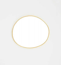 Middle of Nowhere Mirrors Middle of Nowhere Organic Mirror, Brass, 70 x 80cm