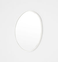 Middle of Nowhere Organic Mirror, Bright White, 70 x 80cm - side profile