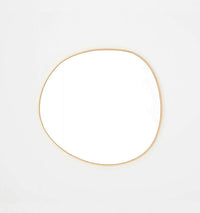 Middle of Nowhere Mirrors Middle of Nowhere Organic Mirror, Brass, 90 x 95cm