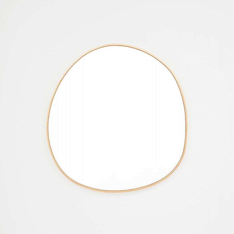 Middle of Nowhere Organic Mirror, Brass, 90 x 95cm.
