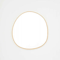 Middle of Nowhere Organic Mirror, Brass, 90 x 95cm.
