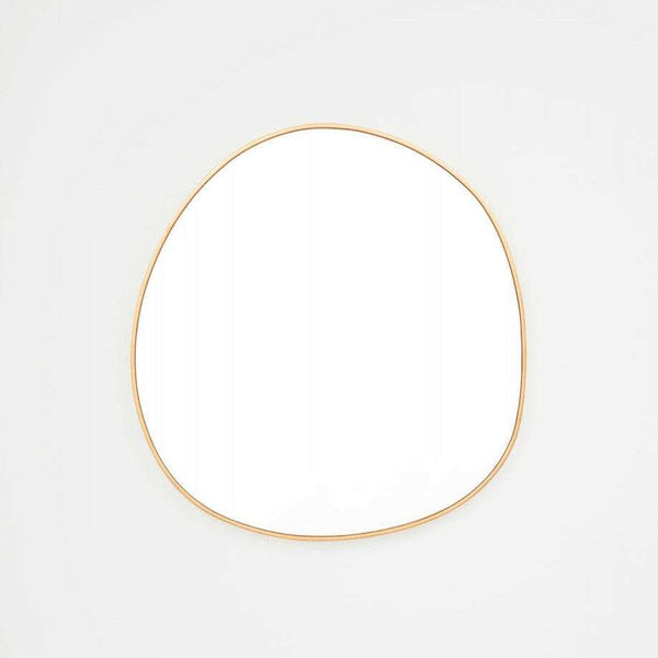 Middle of Nowhere Organic Mirror, Brass, 90 x 95cm.
